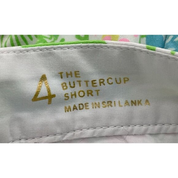 Lilly Pulitzer Buttercup Scalloped Hem 5" Shorts Bright Multicolor Florals Sz 4 - Picture 7 of 12